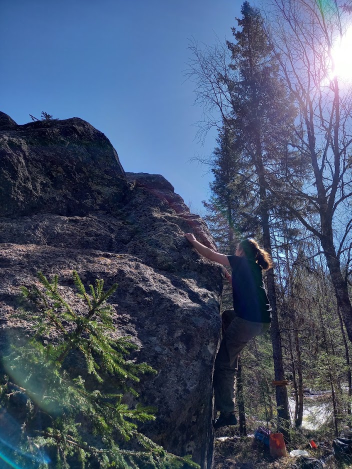 Climbing in the nature @Storuman Lapland