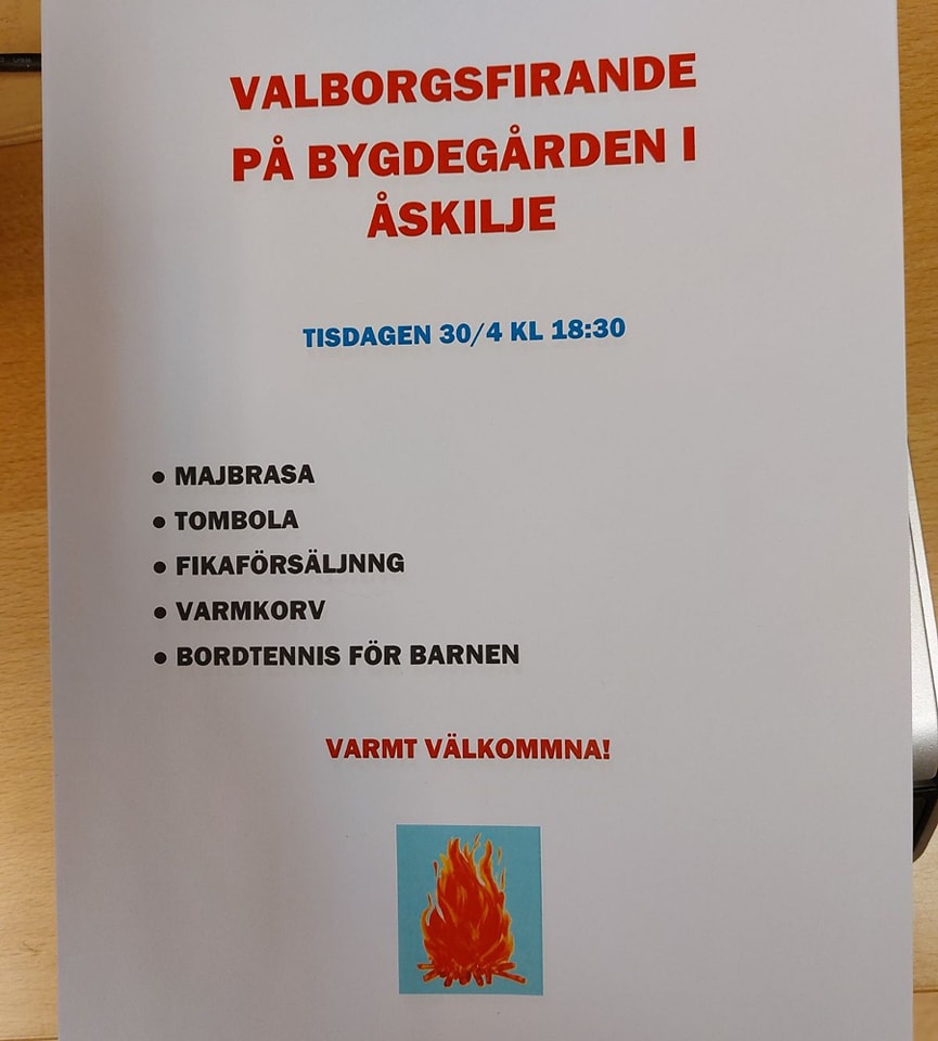 Valborgsmässofirande i Åskilje!