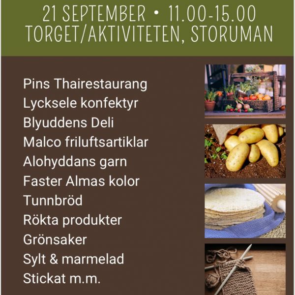 Skördemarknad 21 september