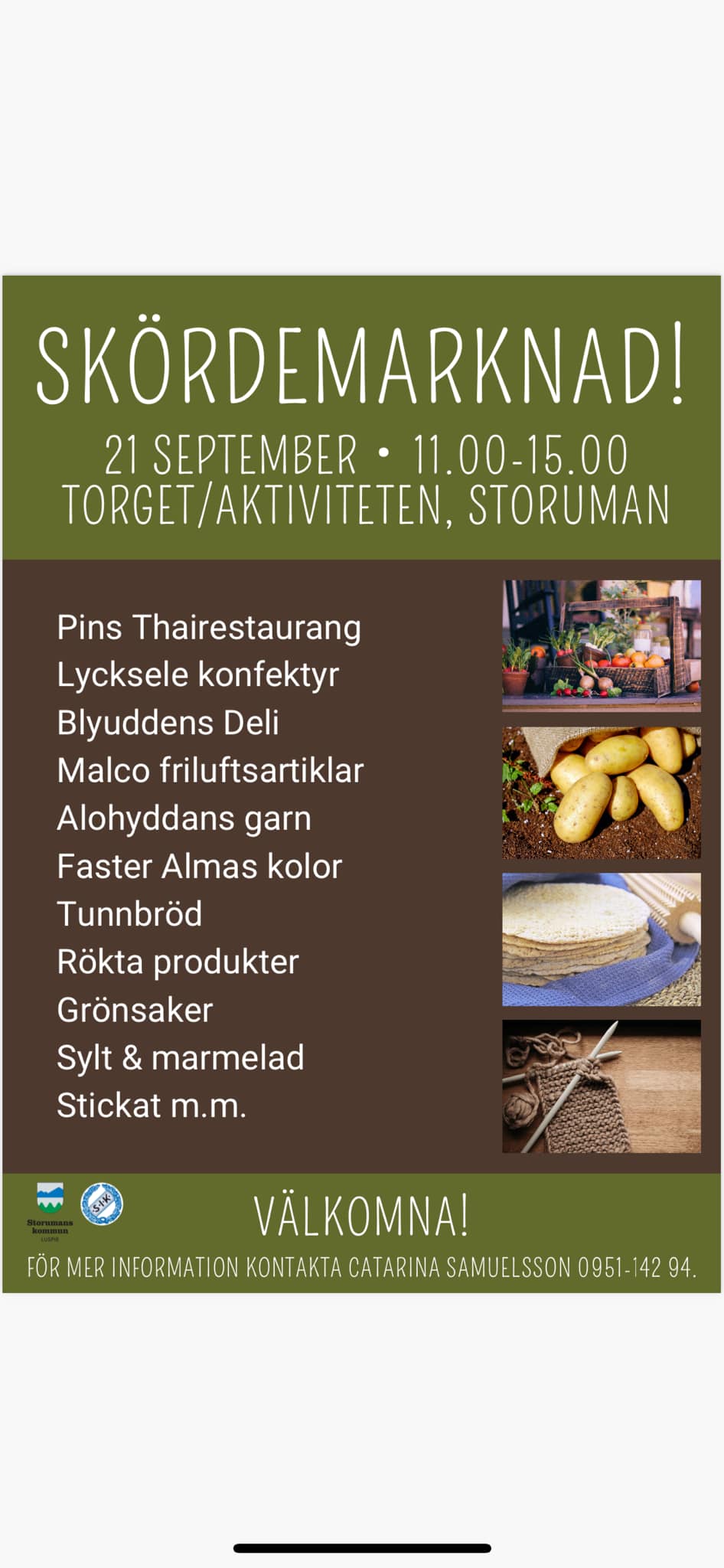 Skördemarknad 21 september