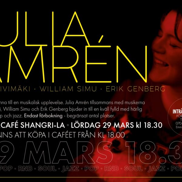 Julia Amrén på Kulturcafé Shangri-La