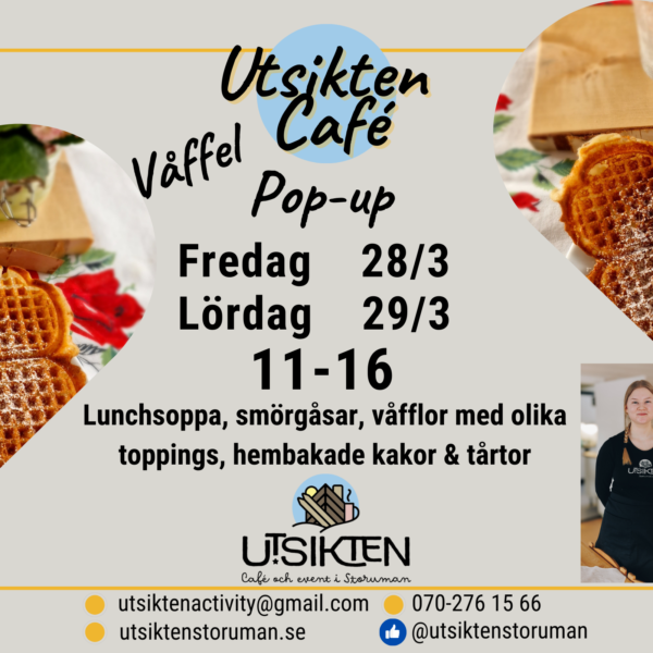 Utsikten Pop-up-café med tema Våfflor