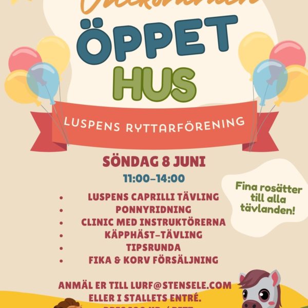 Luspens Ryttarförening - Öppet Hus