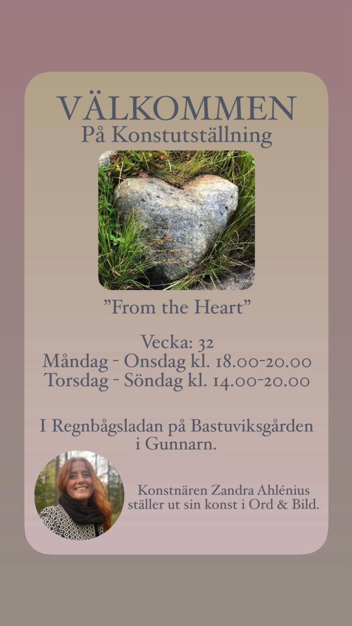Konstutställning "From the heart"