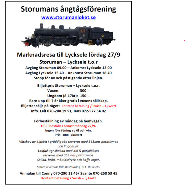 Marknadsresa med Ångloket