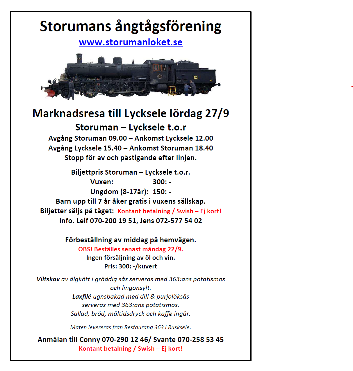 Marknadsresa med Ångloket