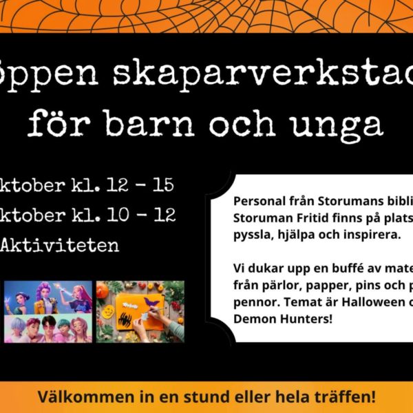Öppen skaparverkstad för barn och unga