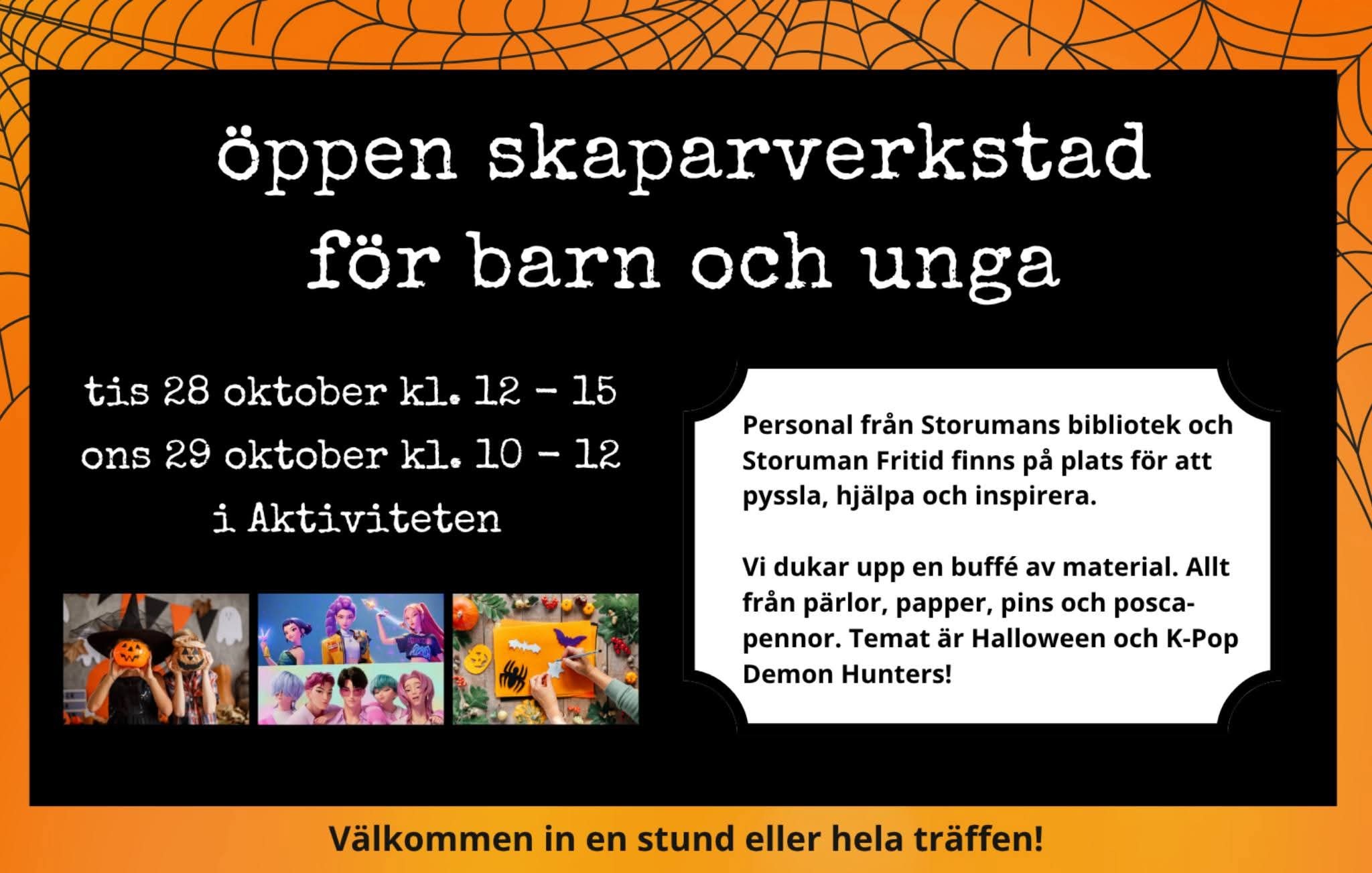 Öppen skaparverkstad för barn och unga