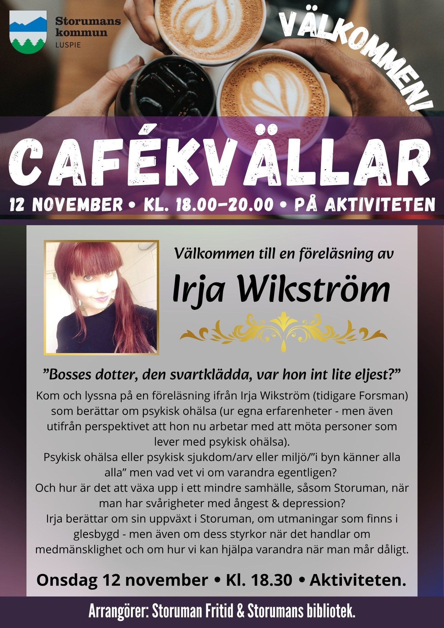 Cafékväll med föreläsning