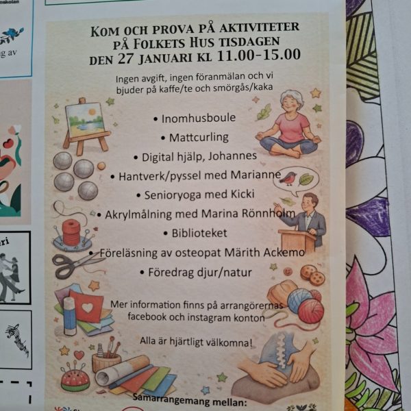 Prova-på-aktiviteter på Folkets Hus