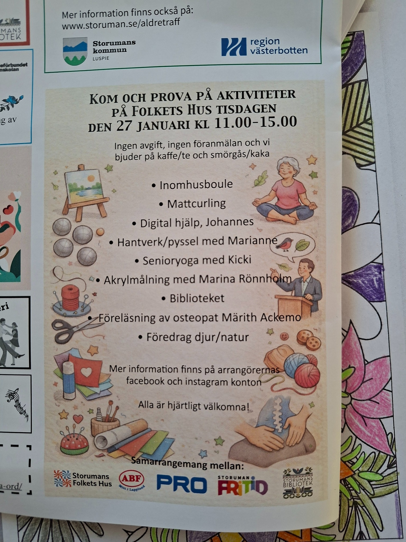 Prova-på-aktiviteter på Folkets Hus