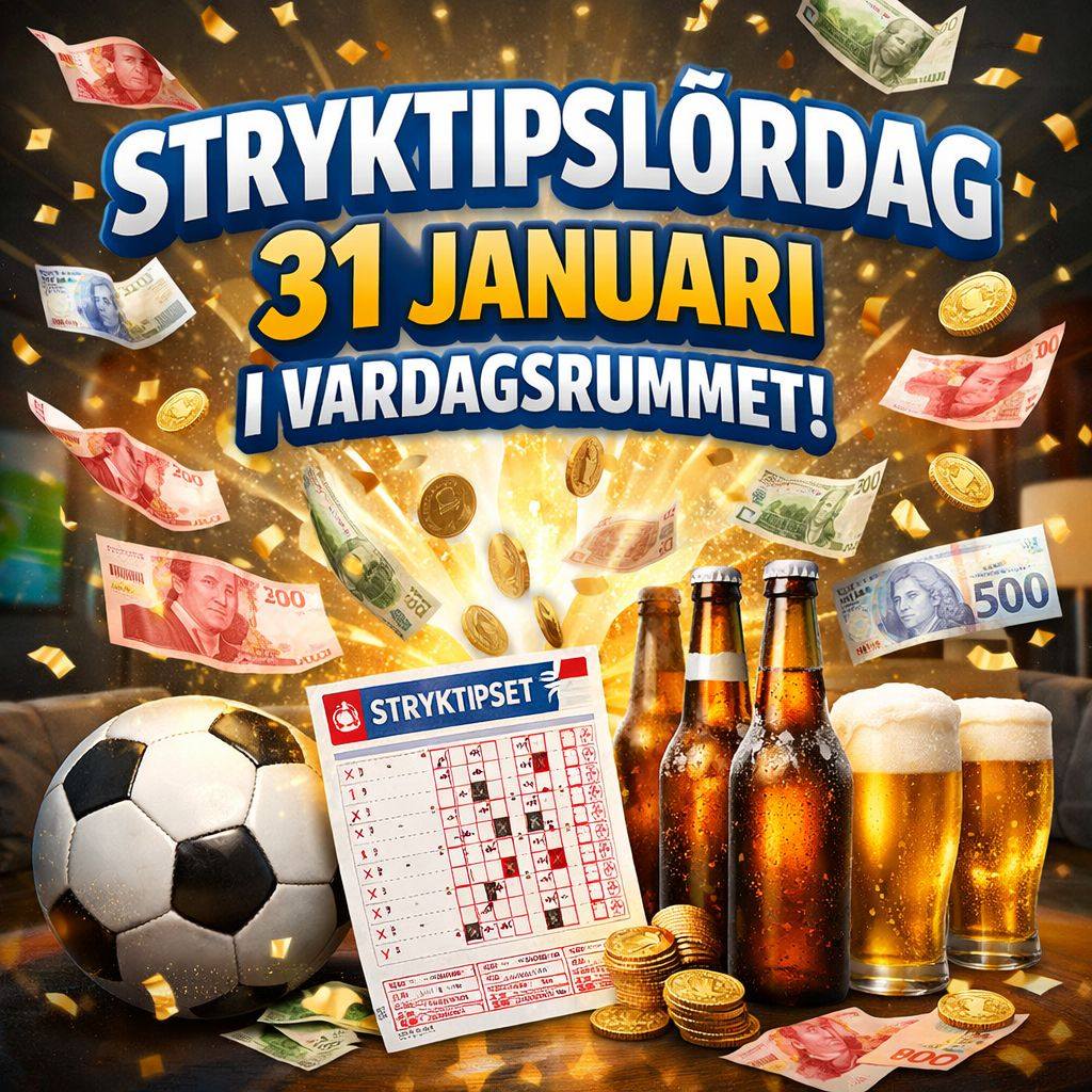 Stryktipslördag i Vardagsrummet