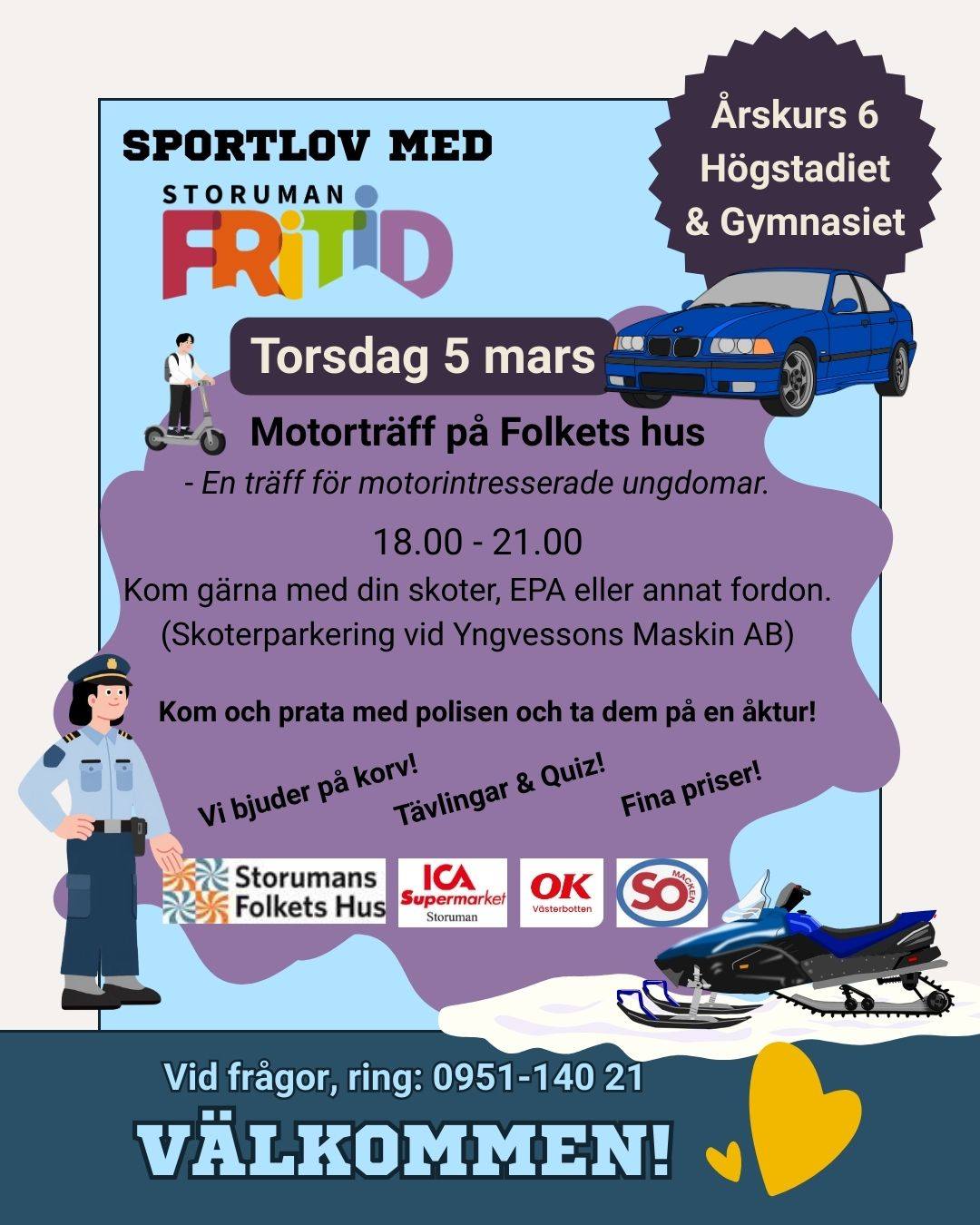 Sportlov med Storuman Fritid - Motorträff