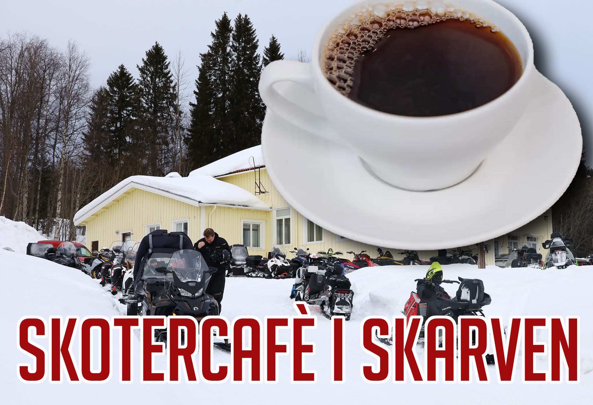 Skotercafé i Skarvsjöby