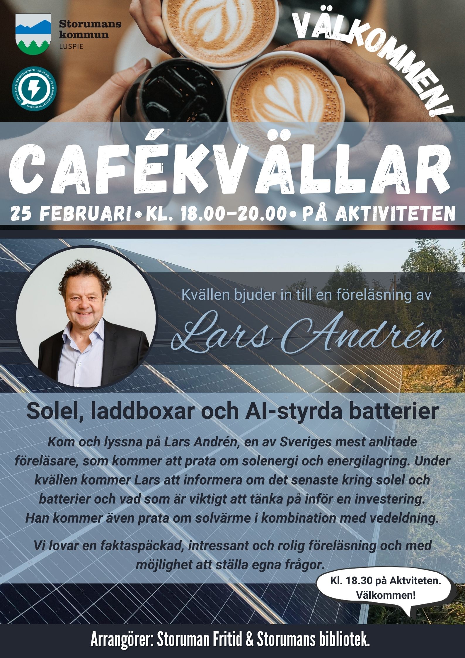 Föreläsning om solel, laddboxar och AI-styrda batterier