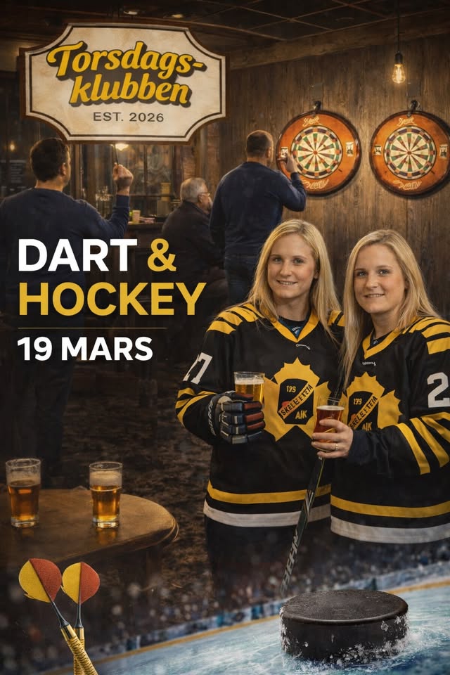 Dart & Hockey i Vardagsrummet