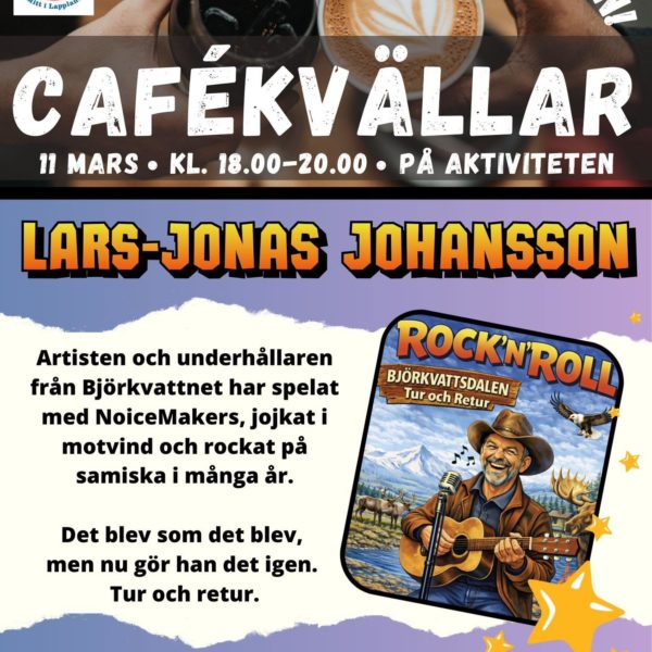 Lars-Jonas uppträder på Cafékvällen
