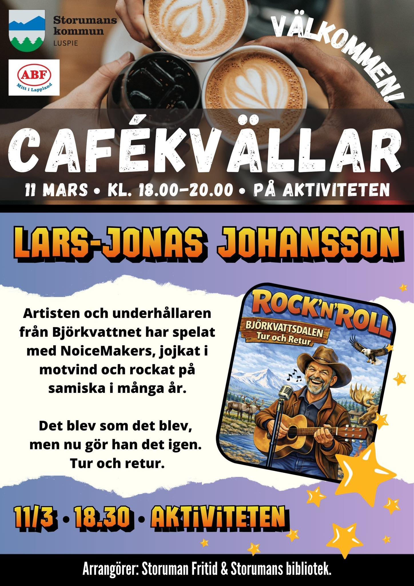 Lars-Jonas uppträder på Cafékvällen
