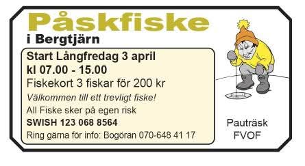 Påskfiske på Bergtjärn