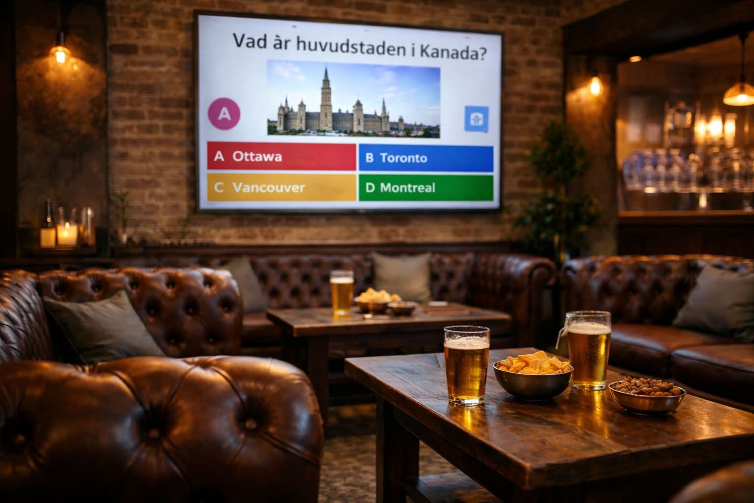 After-work Quiz i vardagsrummet