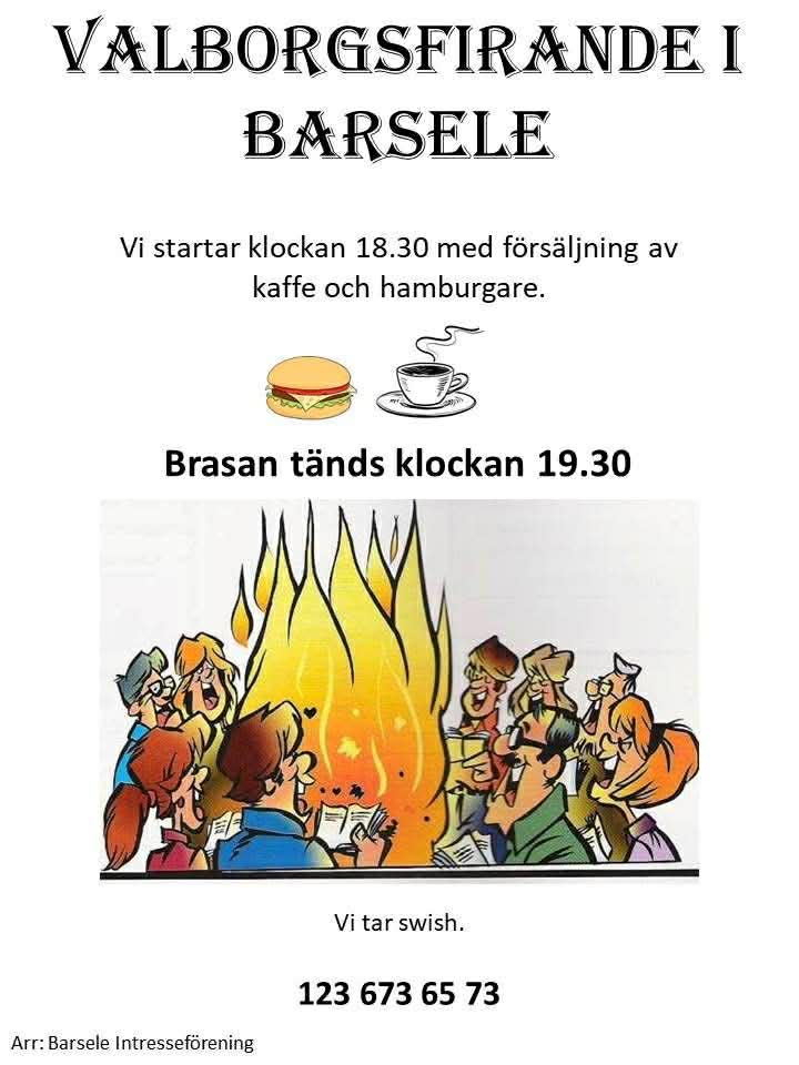 Valborgsfirande i Barsele