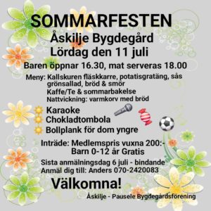 Sommarfesten - Åskilje bygdegård