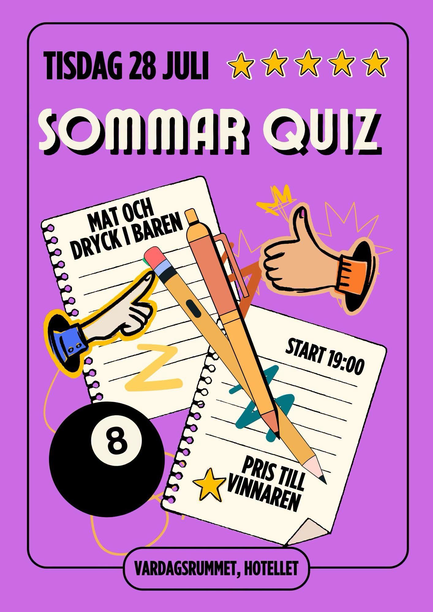 Sommarquiz på Hotell Toppen