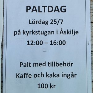 Paltdag i Kyrkstugan Åskilje
