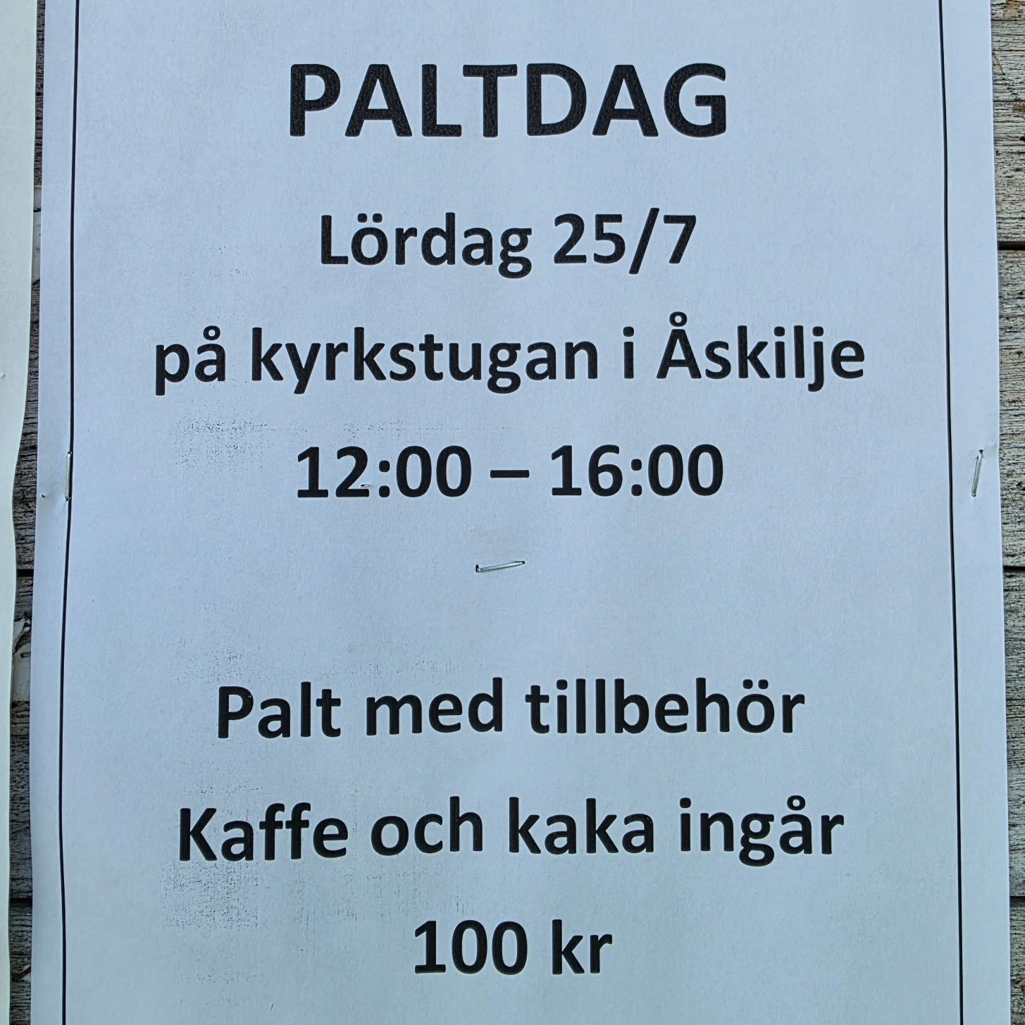 Paltdag i Kyrkstugan Åskilje